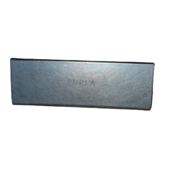 Furla black magnetic closure triangle glasses case - Picture 1 of 5